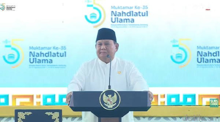 Prabowo Hadiri dan Buka Muktamar ke-35 NU di Jombang Hari Ini
